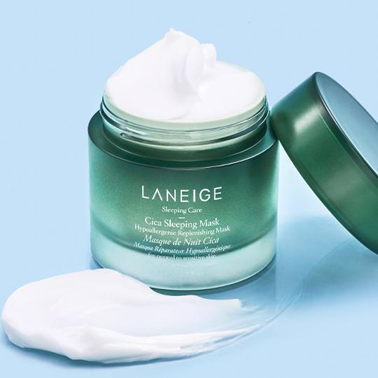 Laneige Cica Sleeping Mask, a 60ml jar of soothing overnight face mask.