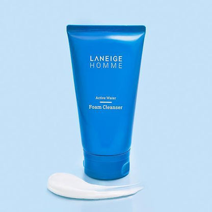 Laneige Homme Active Water Foam Cleanser, a 150ml bottle of facial cleanser for men