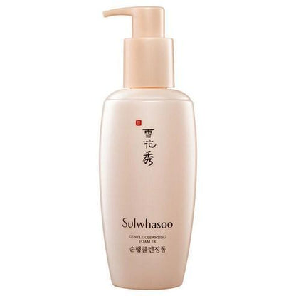 Sulwhasoo Gentle Cleansing Foam, a 200ml bottle of white, pearlescent foaming cleanser for the face.