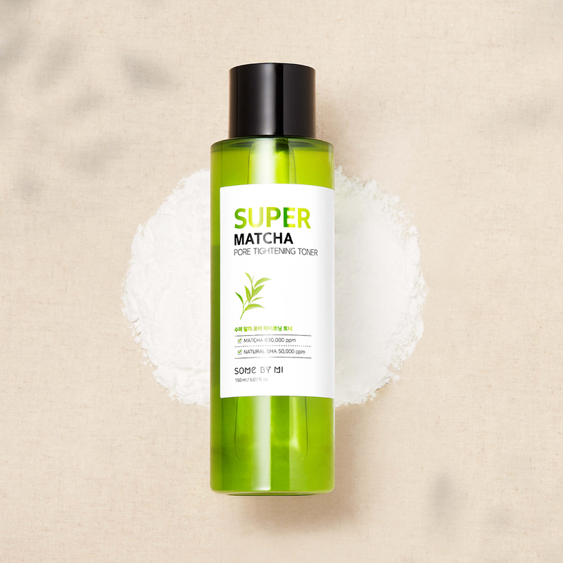 Green, 150ml bottle of SomeByMi Super Matcha Pore Tightening Toner.