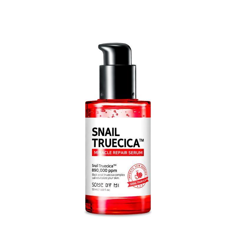 50ml bottle of Some By Mi Snail Truecica Miracle Repair Serum, a Korean skincare product for repairing and hydrating all skin types.