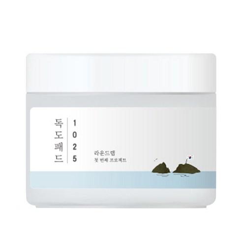 Round Lab 1025 Dokdo Pads, 70 count cotton pads for skincare.