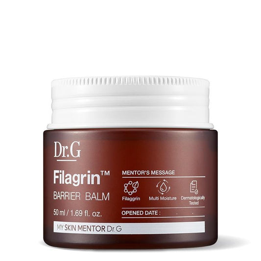 Dr.G Filagrin Barrier Balm, a 50ml tub of moisturizing balm for all skin types.