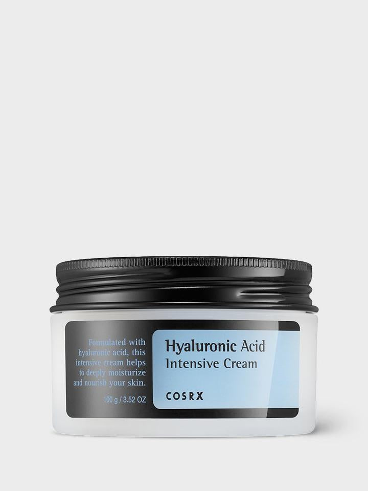 COSRX Hyaluronic Acid Intensive Cream, 100ml jar. Hydrating facial moisturizer for dry, dehydrated skin