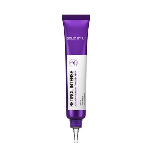 Some By Mi Retinol Intense Advanced Triple Action Eye Cream, 30ml tube. Anti-aging eye cream for reducing fine lines, dark circles, and improving hydration.