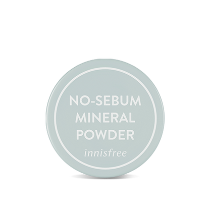 Innisfree No-Sebum Mineral Powder, a 5g mineral powder for a matte finish and shine control.