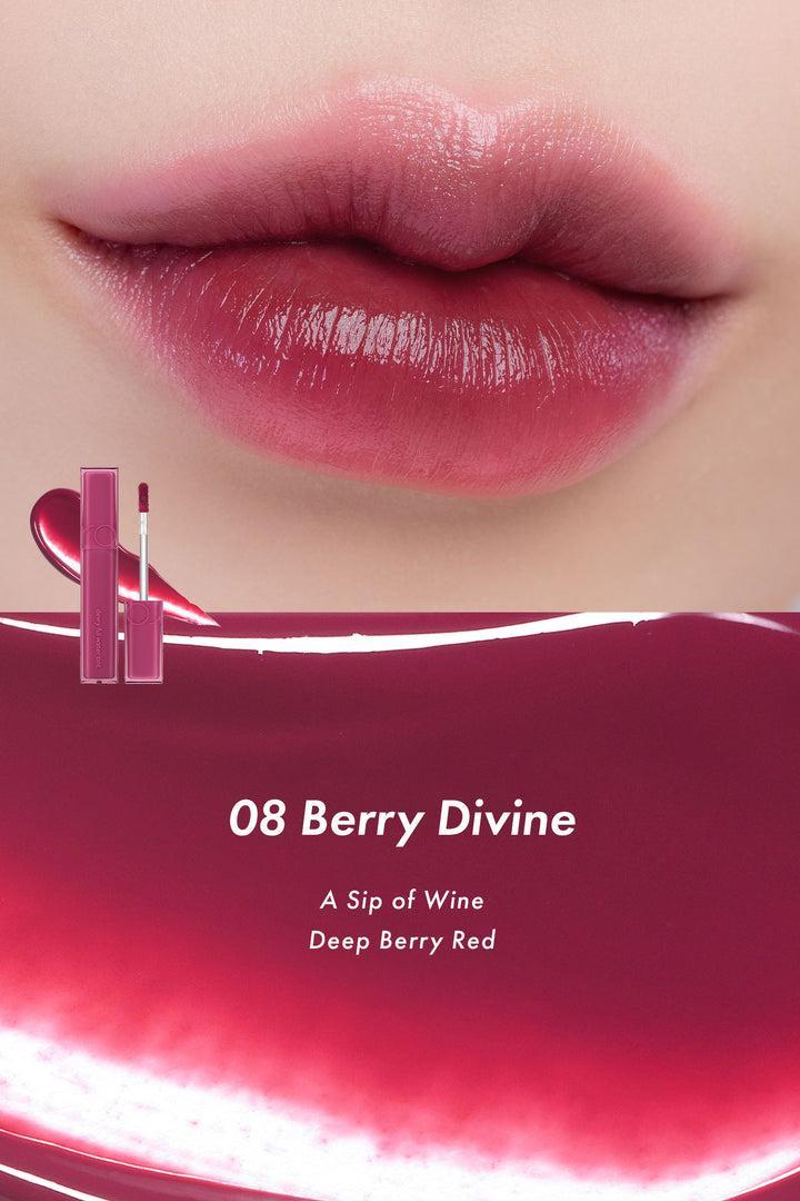 Romand Dewyful Water Tint, a 5g lip tint with a dewy finish for a natural-looking flush of color.