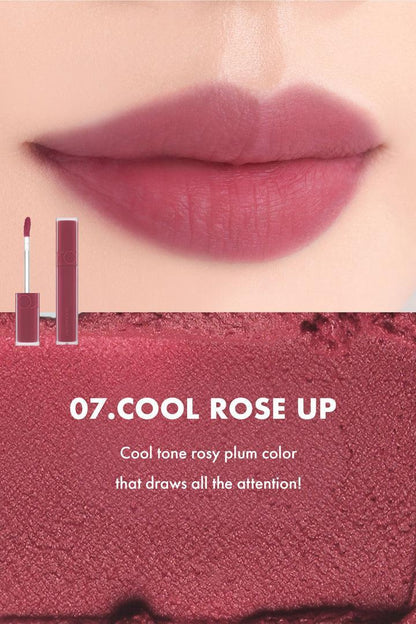 Romand Blur Fudge Tint, a 5g lip tint with a blurring effect for a smooth, soft-focus finish.