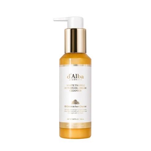 Luxurious 150ml oil cream cleanser by d'Alba, transforming into a rich foam to remove makeup and cleanse pores, leaving skin soft and radiant.