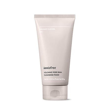 Innisfree Volcanic BHA Pore Clearing Facial Foam. This 150ml daily cleanser contains volcanic clusters and salicylic acid to help clear pores, remove impurities, absorb excess oil, and gently exfoliate.