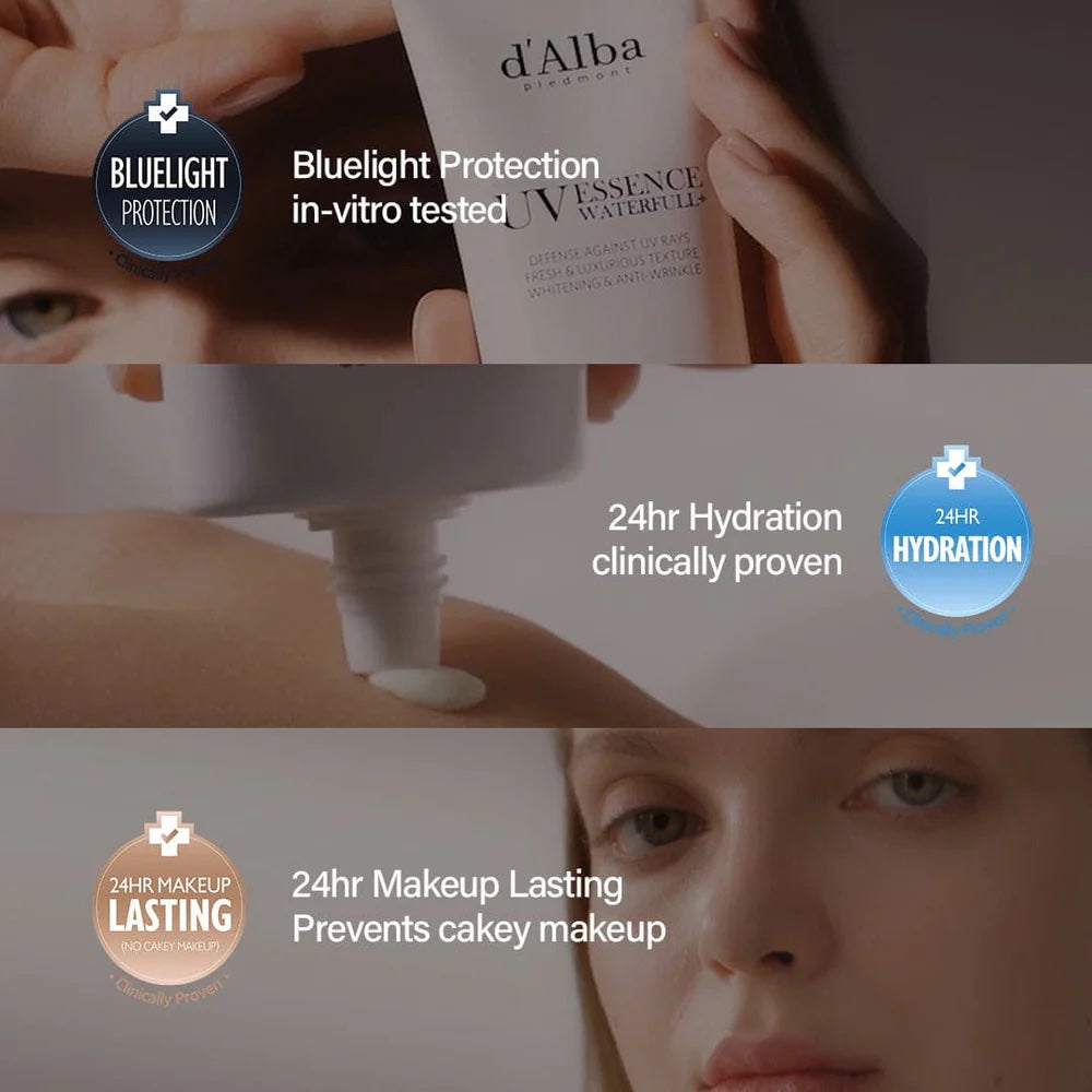 d'Alba Waterful Essence Sunscreen product features