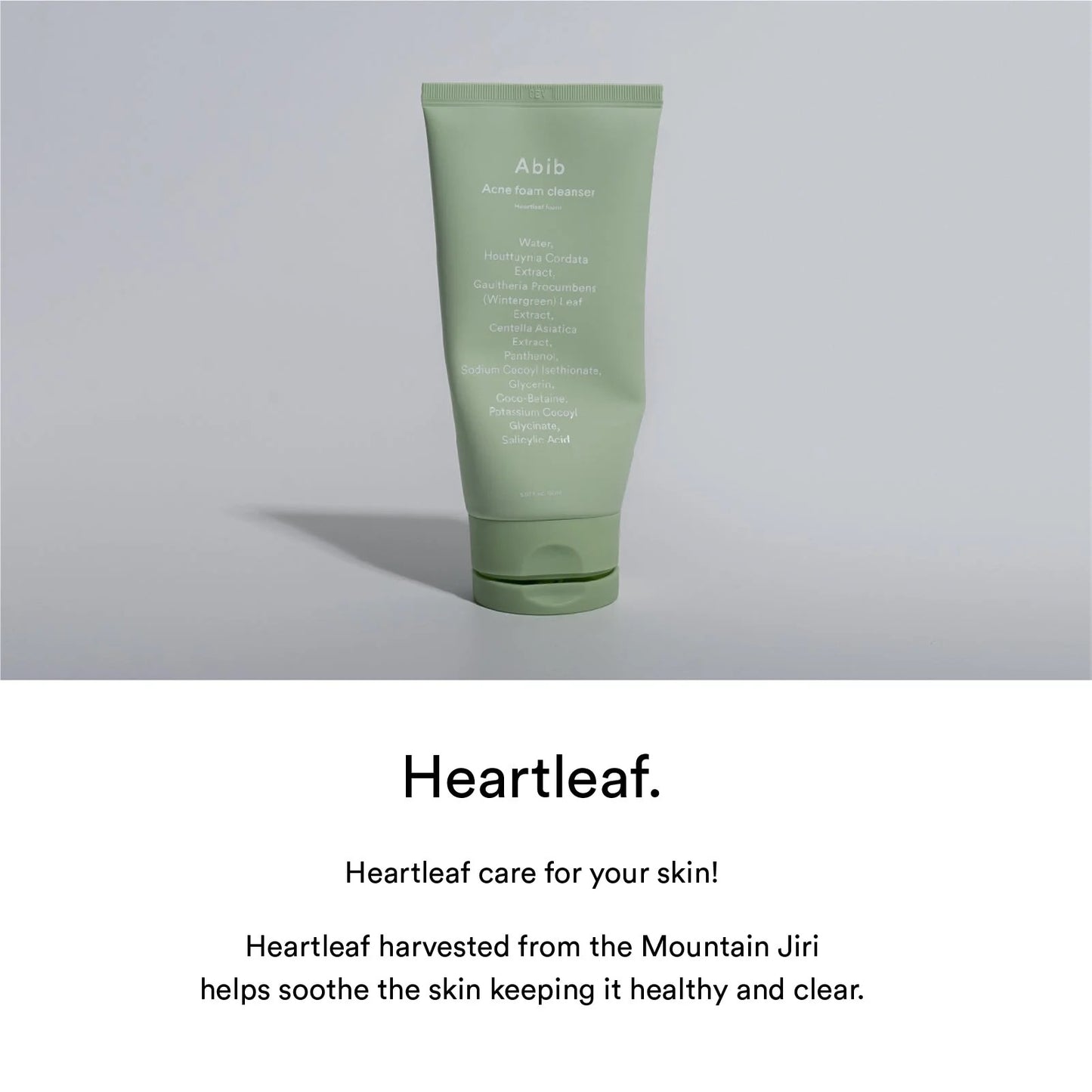 Acne foam cleanser with heartleaf and centella