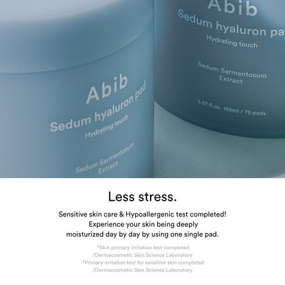 [Abib] Sedum hyaluron pad Hydrating touch - 165ml. 75 pads