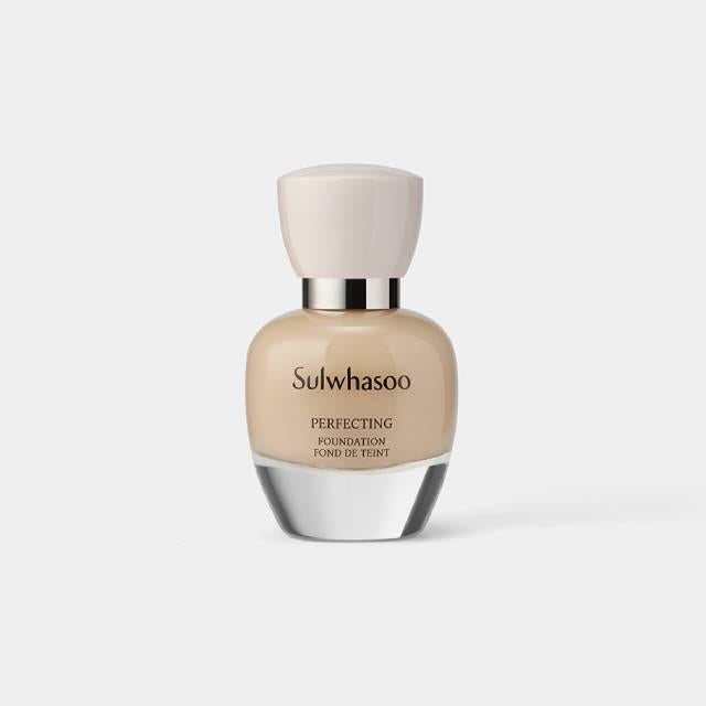 Sulwhasoo Perfecting Foundation, a 35ml bottle of liquid foundation in shade No. 11C Cool Porcelain, suitable for cool skin tones.