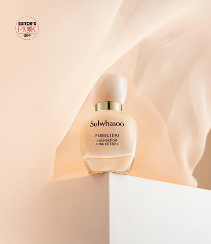 Sulwhasoo Perfecting Foundation, 35ml in shade No. 13N Ivory, a liquid foundation for a flawless complexion