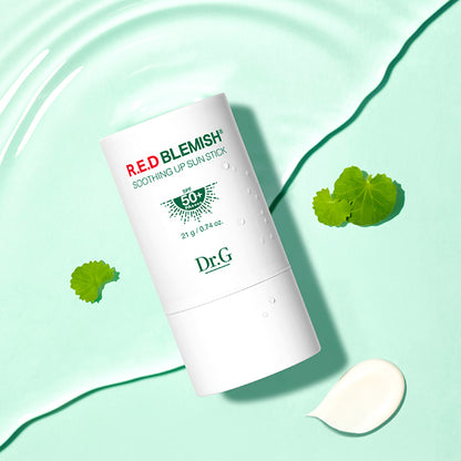 Dr.G Red Blemish Soothing Up Sun Stick, 21g SPF50+ PA++++ sunscreen stick for sensitive skin.