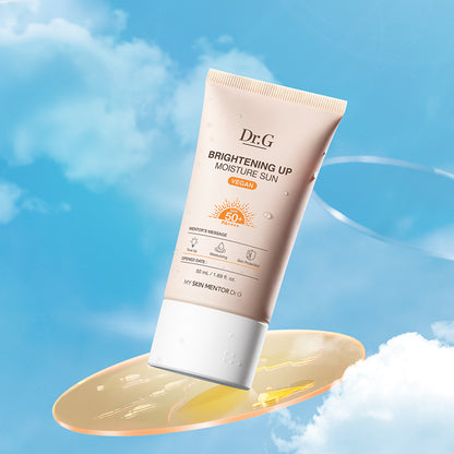 Dr.G Brightening Up Moisture Sun 50ml, a lightweight, SPF 50+ sunscreen with a pink tint for a natural, brightened complexion.