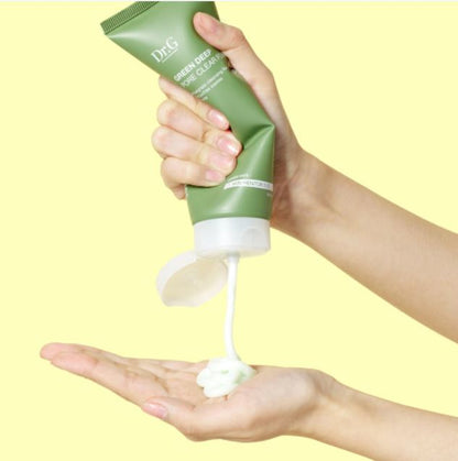 Dr.G Green Deep Pore Clear Foam, a 200ml foaming cleanser in a green tube for deep pore cleansing.