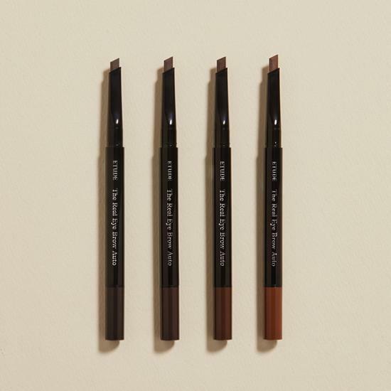 Etudehouse The Real Eyebrow Auto Pencil in Grey Brown shade.