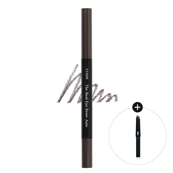 Etudehouse The Real Eyebrow Auto Pencil in Grey Brown shade.