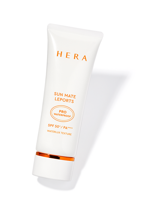 Hera Sun Mate Leports Pro Waterproof Sunscreen is a 70ml bottle of broad-spectrum, SPF 50+ PA++++ sunscreen designed for active lifestyles. It is waterproof and sweatproof, making it ideal for outdoor activities.