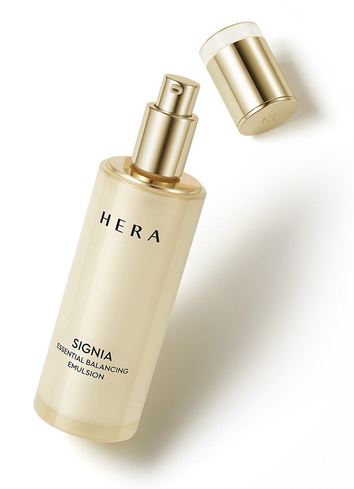 Hera Signia Essential Balancing Emulsion, a 150ml anti-aging moisturizer for radiant skin.