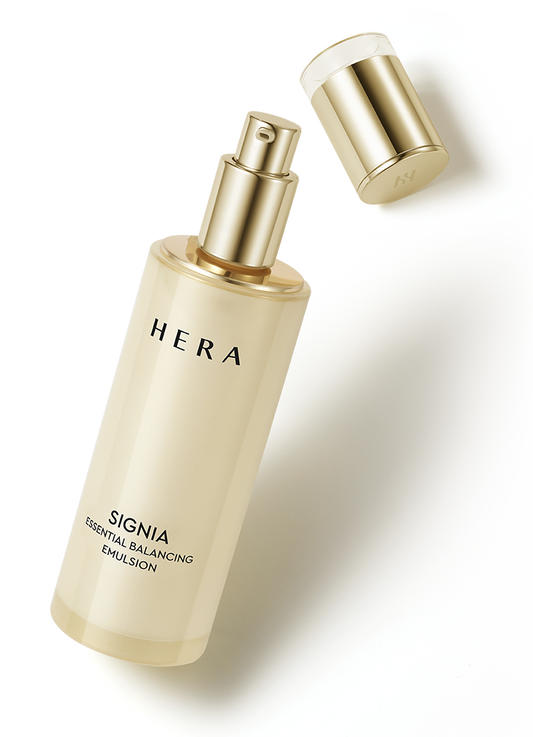 Hera Signia Essential Balancing Emulsion, a 150ml anti-aging moisturizer for radiant skin.