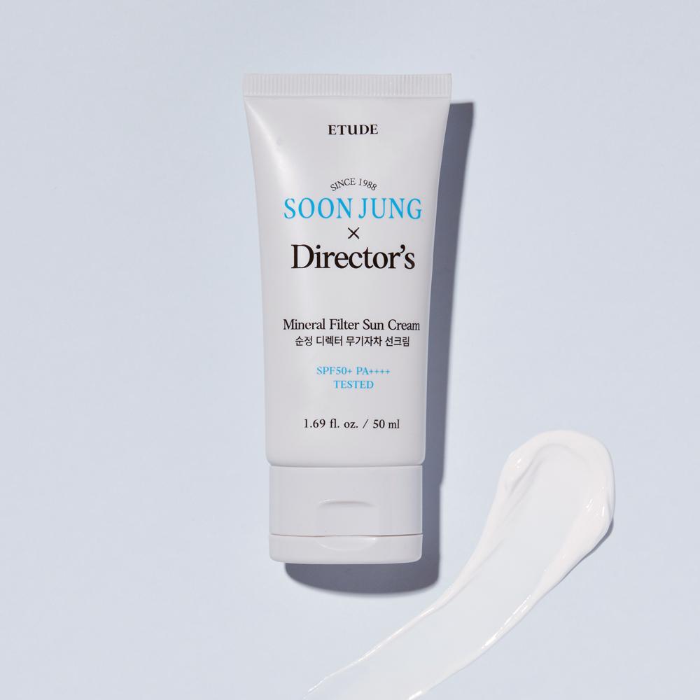 Etude House Soon Jung Director's Mineral Filter Sun Cream, 50ml. SPF50+ PA++++ vegan mineral sunscreen for sensitive skin