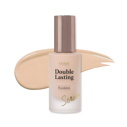 Etudehouse Double Lasting Serum Skin Foundation, 30g in shade No. 23N1 Sand. Lightweight, long-lasting foundation with SPF protection.