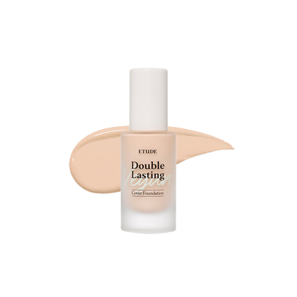 Etudehouse Double Lasting Vegan Cover Foundation, 30g in shade No.21N1 Neutral Beige. This is a vegan foundation that provides long-lasting coverage.