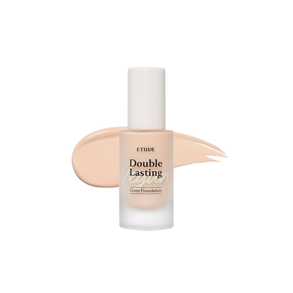 Etudehouse Double Lasting Vegan Cover Foundation, 30g in shade No. 19N1 Vanilla. This is a vegan foundation that provides long-lasting coverage.