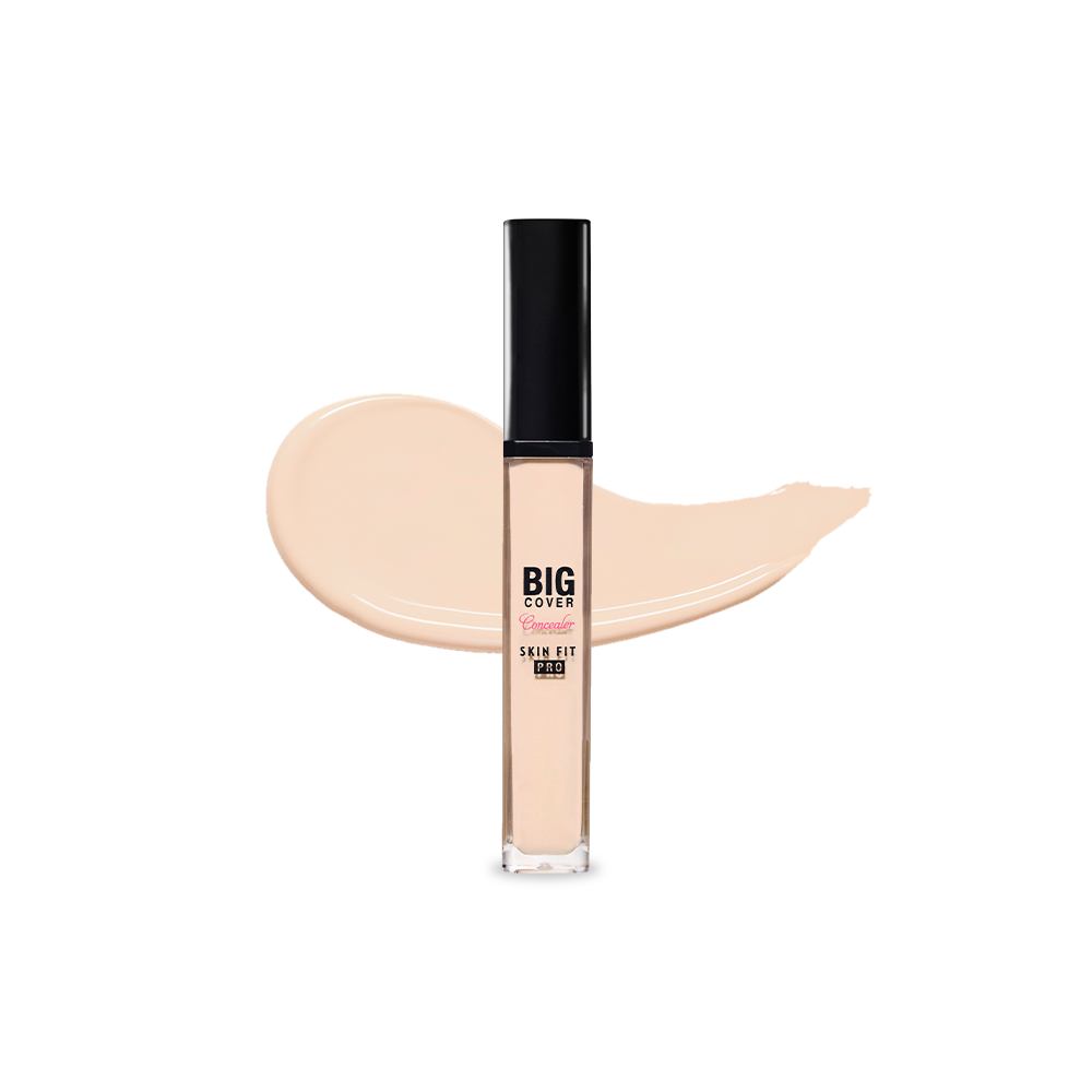 EtudeHouse Big Cover Skin Fit Concealer PRO in Light Vanilla shade (P03), a 7g tube for lightweight, high-coverage concealing.