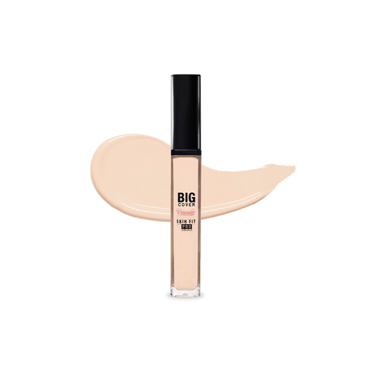 EtudeHouse Big Cover Skin Fit Concealer PRO in Light Vanilla shade (P03), a 7g tube for lightweight, high-coverage concealing.