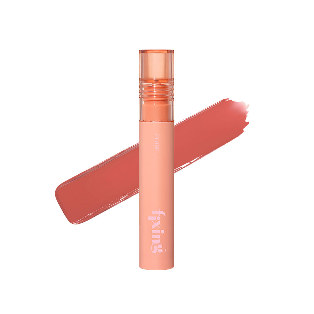 Etudehouse Fixing Tint in shade 03 Mellow Peach, a peachy pink lip tint with a long-lasting formula.