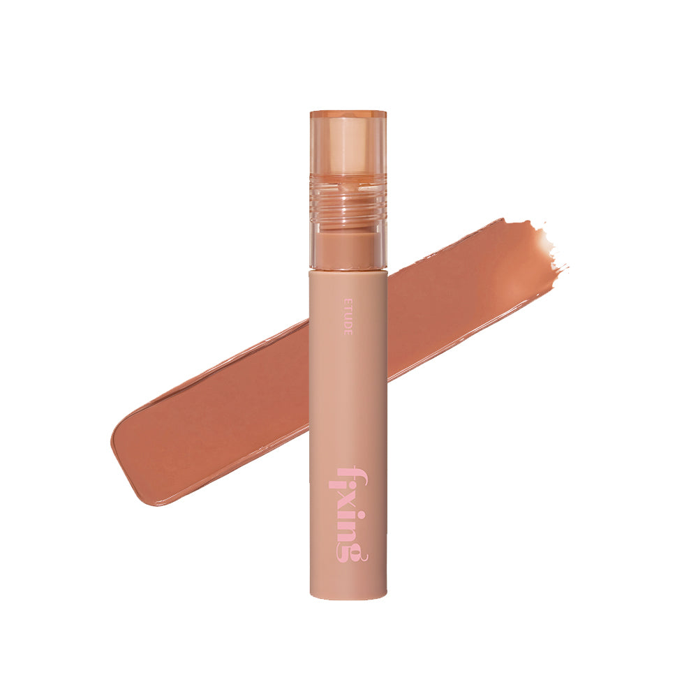 Etudehouse Fixing Tint in shade -04 Ginger Milktea, a sheer lip tint with a ginger milk tea color.