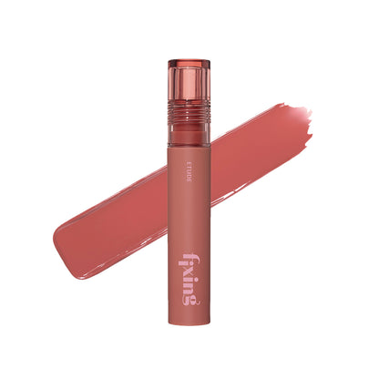 Etudehouse Fixing Tint in shade -12 Salmon Brick, a cool-toned pink liquid lip tint