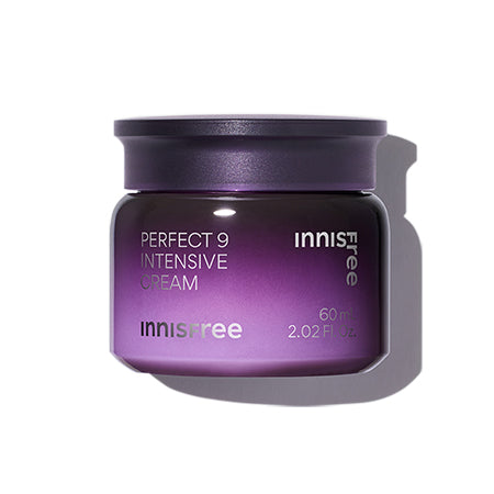 Innisfree Perfect 9 Intensive Cream, a 60ml jar of balm-like cream for deep hydration.