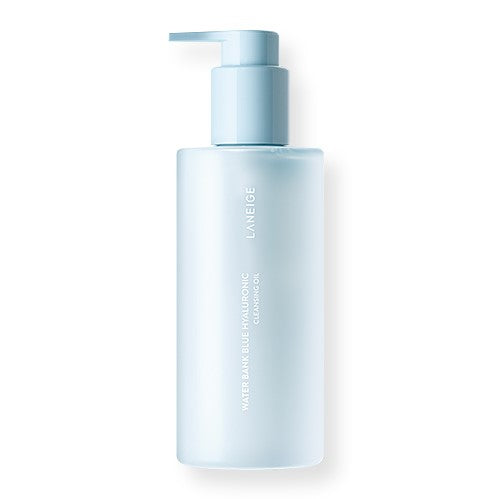 Laneige Water Bank Blue Hyaluronic Cleansing Oil, a 250ml bottle of blue cleansing oil.