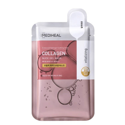 Mediheal Collagen Nude Gel Mask for hydrating and firming skin.