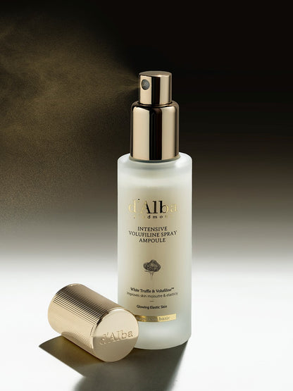 50ml spray bottle of d'Alba Intensive Volufiline Ampoule, a Korean skincare product for hydration and elasticity.