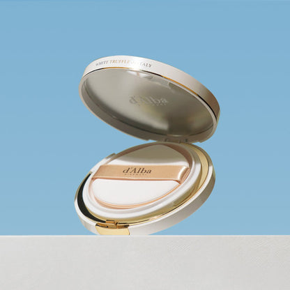 d'Alba Waterfull Fresh Sun Cushion, a 25g moisturizing sunscreen cushion for light, refreshing sun protection.