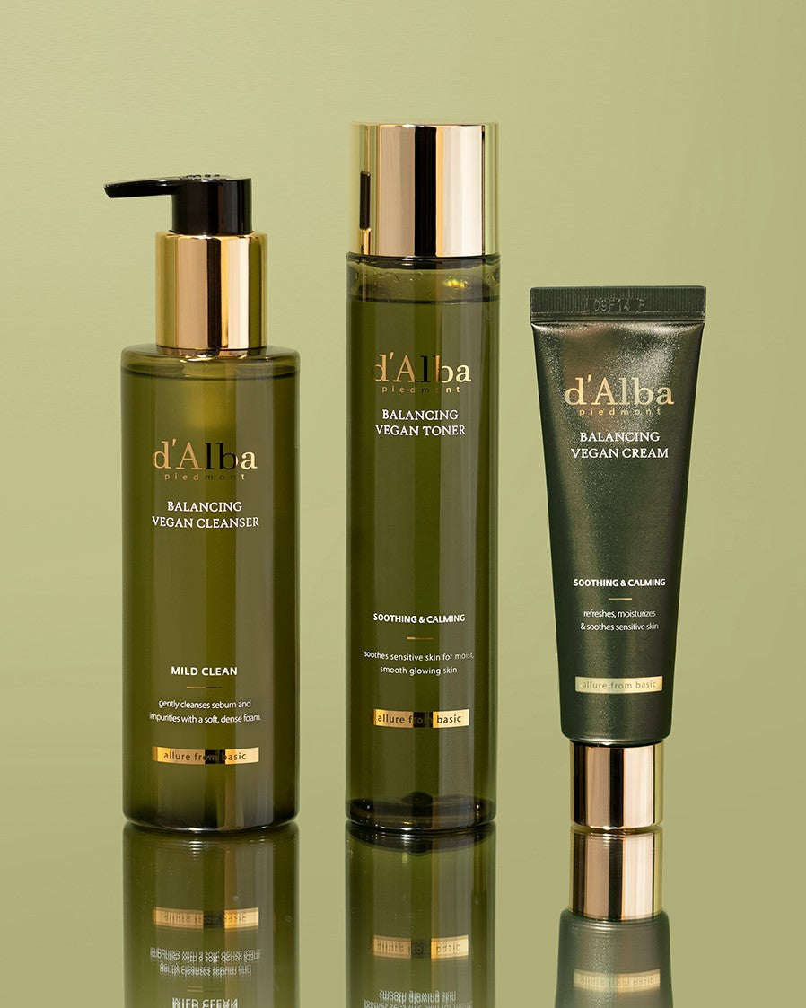 d'Alba Vegan Cream: Lightweight, hydrating, and vegan facial cream in a 55ml tube.