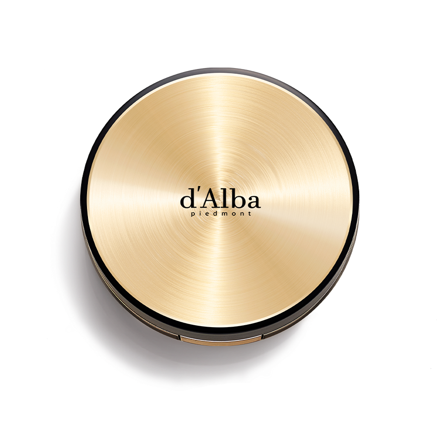 d'Alba Glow Fit Serum Cover Cushion SPF50+ PA++++ in shade No. 23, a lightweight cushion foundation with SPF sun protection and a radiant finish.