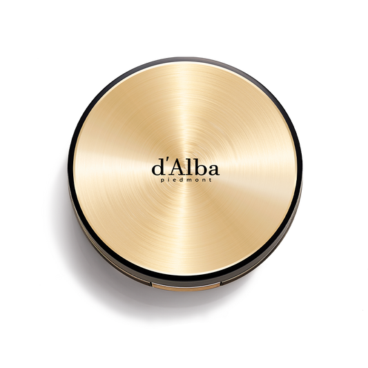 d'Alba Glow Fit Serum Cover Cushion SPF50+ PA++++ in shade No. 21, a lightweight cushion foundation with SPF sun protection and a radiant finish.