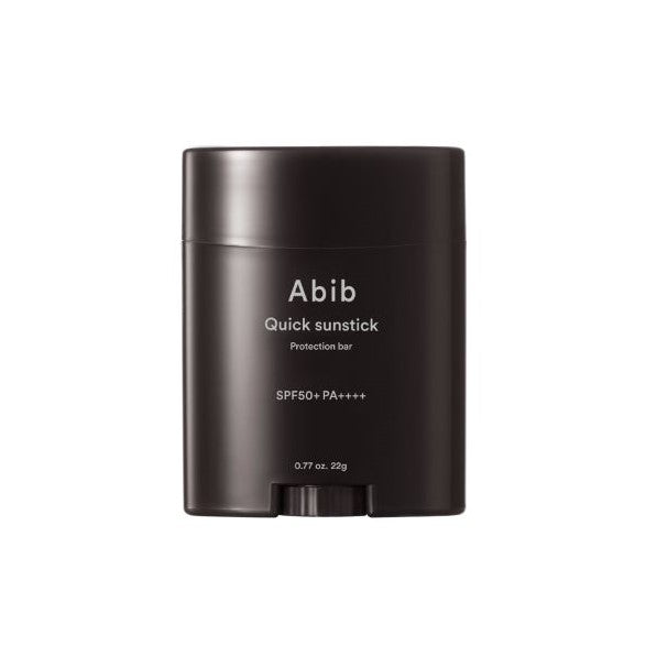 Portable Abib sunscreen stick with SPF 50+ PA++++ for daily sun protection.