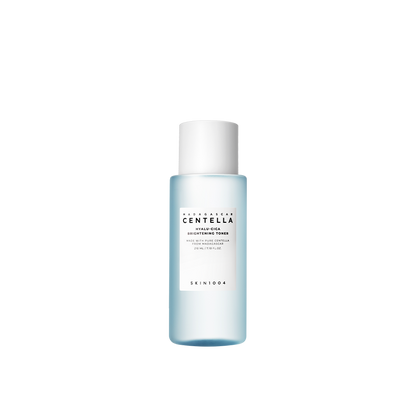 210ml bottle of Skin1004 Madagascar Centella Hyalu-Cica Brightening Toner, a Korean skincare toner for hydration and gentle exfoliation.