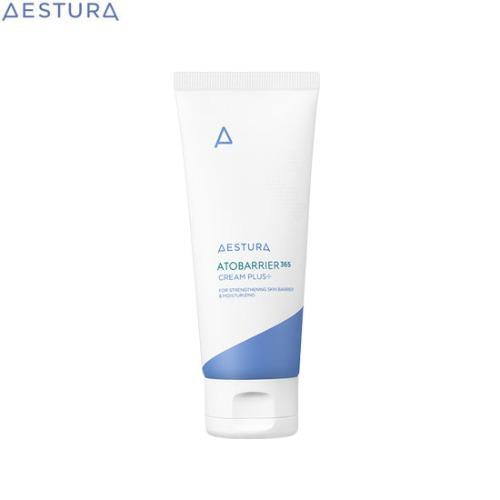 90ml tube of Aestura Atobarrier 365 Cream Plus on a white background, a fragrance-free cream that strengthens the skin's moisture barrier.