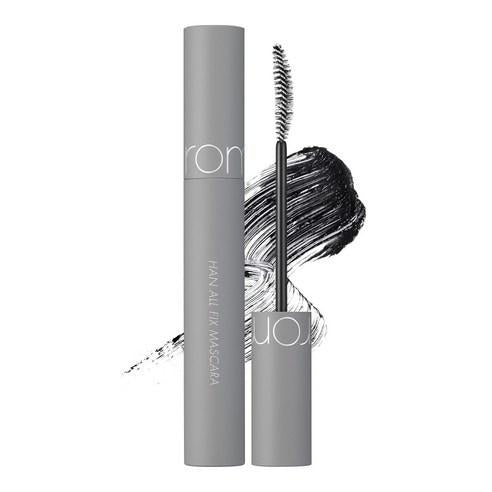 ROMAND Han All Fix Mascara, a 7g mascara for lengthening, volumizing, and curling lashes with long-lasting hold.