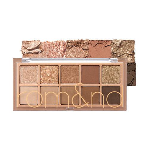 ROMAND Better Than Palette in #02 Mahogany Garden, a brown eyeshadow palette with matte and glitter shades for warm-toned looks.