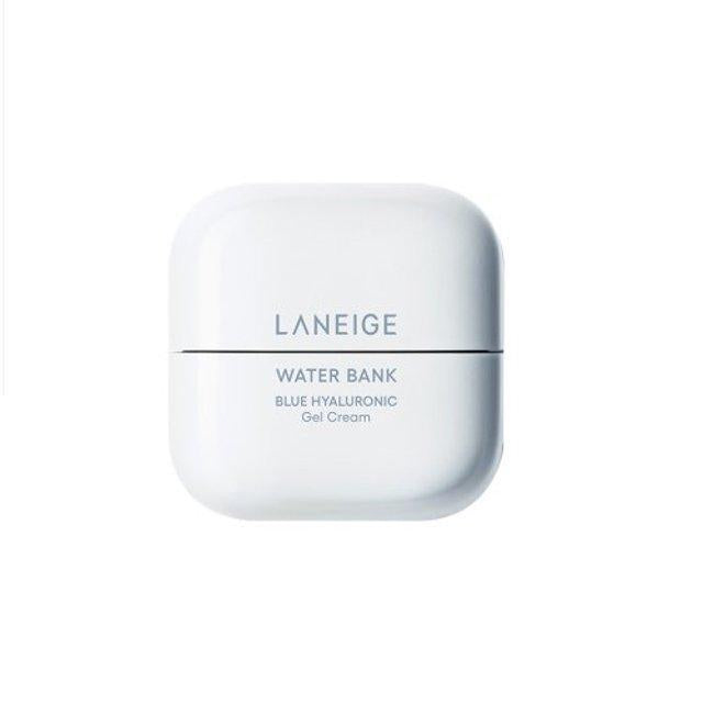 Laneige Water Bank Blue Hyaluronic Gel Cream, a 50ml lightweight, oil-free moisturizer for combination and oily skin.